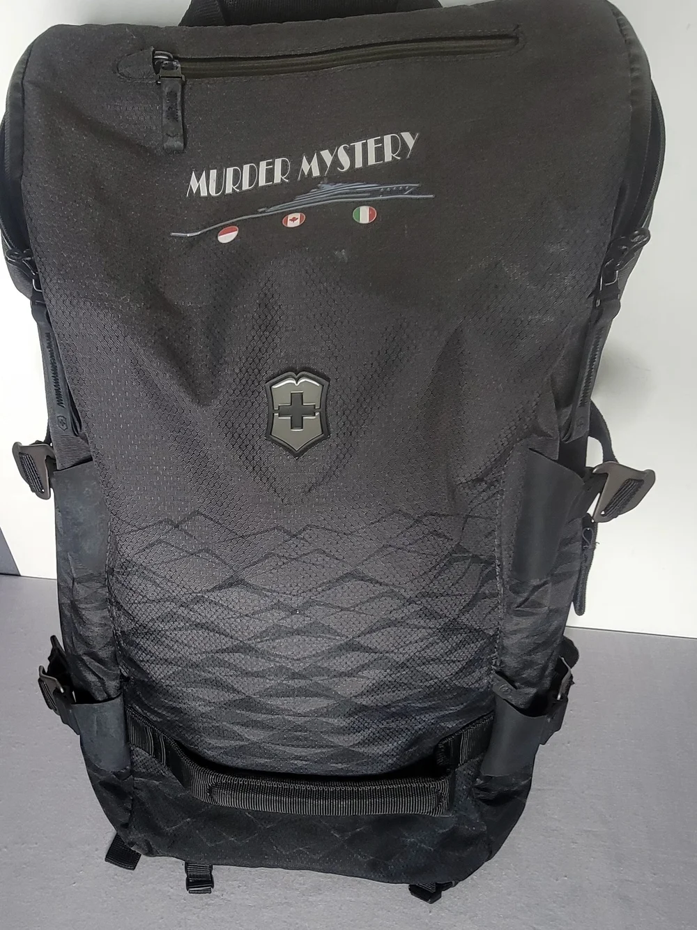 Victorinox Vx Touring 25 L anthcacite  Backpack Black &grey Murder Mystery Logo